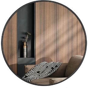 24 Inch Round Mirror, Circle Wall Mirror with Metal Frame, Dresser Mirror for Entryway, Vanity, Bathroom Washroom, Living Room, Gold