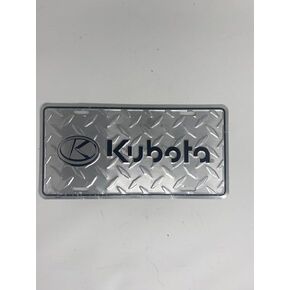 Kubota Silver License Plate