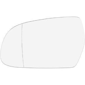 X AUTOHAUX Car Rearview Mirror Glass Replacement W/Backing Plate Heated Driver Left Side for Audi A5 Quattro S4 2010-2016