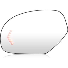Driver Left Side View Mirror Glass for 2007-2014 Cadillac Escalade/Chevy Silverado 2500HD 3500HD/Suburban 1500/Tahoe/GMC Yukon, 2007-2013 Chevy Avalanche/Suburban 2500/GMC Sierra 1500 2500HD 3500HD