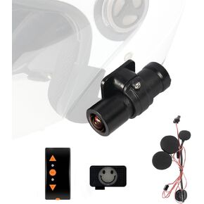 VSYSTO WiFi 2K Helmet Camera with Smile Face Spectral Light, Remote Control, Helmet Headset, 170° Super Wide Angle SONYIMX335 Lens Waterproof Motorcycle Bike Dash Cam, G-Sensor, Take Pictures