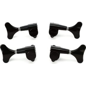 Grover 144BC Mini Bass 2 Per Side Machine Heads, Black Chrome