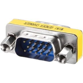 uxcell DB15 VGA Gender Changer 15 Pin Male to Male 3-row Mini Gender Blue in Kuwait