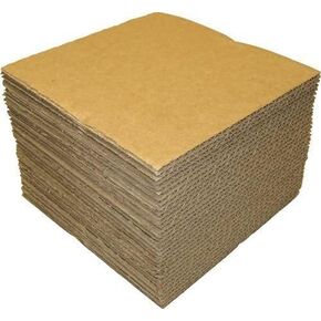 (50) - 12" Kraft Brown LP Record Pads - 12 7/16" x 12 7/16" - Extra Protection for Shipping Records #12NCPAD