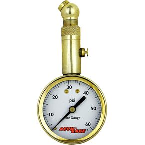 Accu-Gage by Milton Dial Tire Pressure Gauge with Swivel Angle Air Chuck - ANSI Certified for Motorcycle/Car/Truck Tires (0-60 PSI)