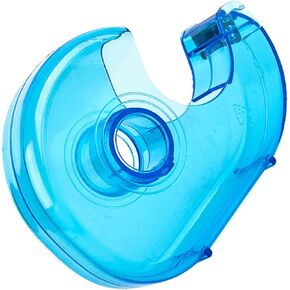 Scotch Tape Dispenser Portable Adhesive Roll Holder Transparent on Refillable Hand Dispenser for Adhesive Tape Office Home(Random Color)