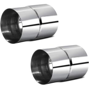 Universal 2.5" ID to 3" OD Exhaust Pipe Adapter Connector Reducer 304 Stainless Steel 2.5 Inch to 3.0 Inch 2 1/2" ID to 3.0" OD kit-2PCS