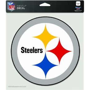 WinCraft NFL Pittsburgh Steelers Die-Cut Color Decal, 8"x8", Team Color