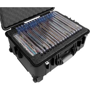 Case Club 17-28 Graded Comic Slab Waterproof Case with Wheels - Fits CGC CBCS PGX & EGS Graded Slabs - Comic Book Collector Box - Travel Holder for Graded Slabs, Sleeves, & Loose Comics