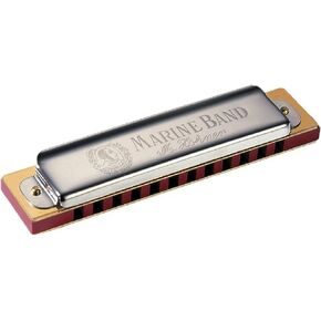 HOHNER 364-G Marine Band 12 Hole Harmonica, Key of G, Stainless steel