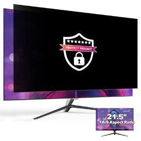 [2-Pack] HD Computer Privacy Screen Filter 21.5 Inch，Crystal Clear Privacy Screen for Computer Monitor with Anti-Glare Coating, Slim Removable Eye Protection Computer Monitor Privacy Shield in Kuwait