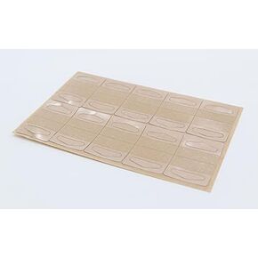 Slot Hole Hang Tab with Adhesive 1,000 Pack. (1.250" X 1.625") Hang Tabs Made with 100% Post Industrial Recycled Plastic. Safe No VOC Adhesive.