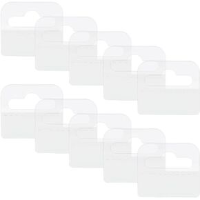 300 Pack Slot Hole Adhesive Hang Tabs 1.8" x 1.6", Plastic Hang Tags, Clear Display Tabs for Store Retail Display