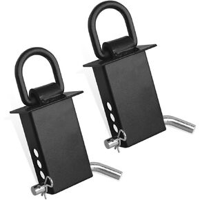 Heavy Duty D Ring Stake Pocket 5400 Lbs. Load Limit Steak Pocket D Rings Fit for Flatbeds Flated Trucks and Trailers with Standard 2" x 4" Stake Pockets(2 PACK)
