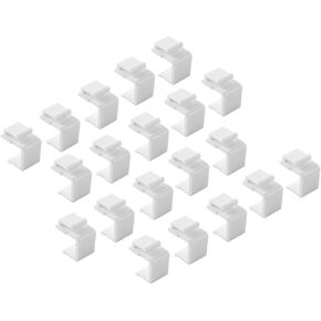 (20-Pack) Blank Keystone Jack Inserts for Wall Plate, White