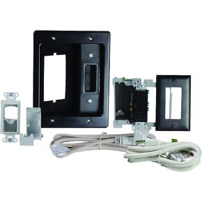 Legrand, Home Office & Theater, In Wall TV Power Kit, Black, 6ft Length, HT22U2BKR6