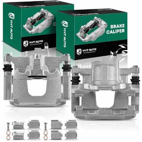 YHTAUTO Rear Side Disc Brake Calipers with Bracket Replacement for Wrangler 2007-2017, Nitro 2007-2011, Liberty 2008-2012, Wrangler JK 2018, Rear Driver and Passenger Pair Caliper Assembly Set of 2