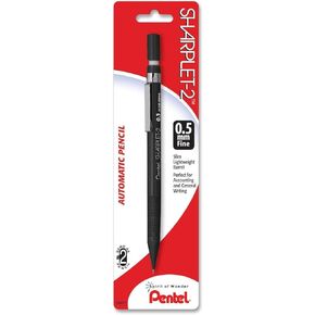 Pentel Sharplet-2 Automatic Pencil, 0.5mm, Black, 1 Pack (A125BP-K6)