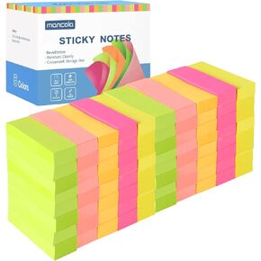 8000 Pcs Page Markers Sticky Index Tabs,Fluorescent Color Sticky Notes,Book Page Tabs Index Tabs, Writable and Repositionable Flag Tabs Stickers for Book Markers MA-BL-16S