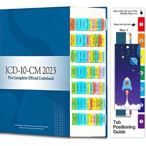 Book Tabs for ICD-10-CM 2023: The Complete Official Codebook(Book not Included) 96 Pcs Tabs, Blank Tabs Included, with Alignment Guide and Bookmarker in Kuwait