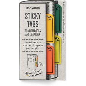 IF Bookaroo Sticky Tabs - Greens, White