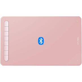 تابلت رسم XPPen Deco MW Bluetooth لاسلكي لرسومات الكمبيوتر، قلم X3 بدون بطارية و8 مفاتيح اختصار، متوافق مع نظام التشغيل Chrome، Windows 7/8/10/11، Linux، Mac، Android (8x5 بوصة، وردي) in Kuwait