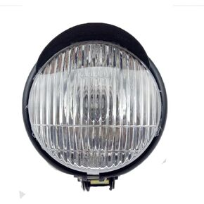 5.5" Motorcycle Headlight For Cruiser Chopper Cafe Racer Bobber Custom Black Head Lamp