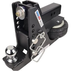 Shocker HD Max Black Air Drop Hitch 4-1/2"- 8-1/2" Drop, Fits 2-1/2" Hitch, Has 2" Ball
