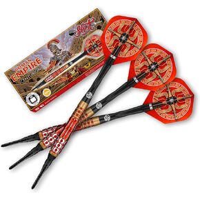 Shot Darts Soft Tip Roman Empire Centurion (18g/ 20g) 90% Tungsten Barrels Front Weighted with 3 precision grips Handcrafted Professional Dart Set and Flights Made in New Zealand Plastic Tip Bar Darts