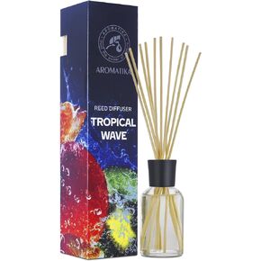 Reed Diffuser Tropical Wave 3.4 Fl Oz (100ml) - Room Diffuser with Exotic and Fresh Scent - Fragrance Diffuser with Rattan Sticks - Room Freshener - Scented Diffusers - Home Fragrance