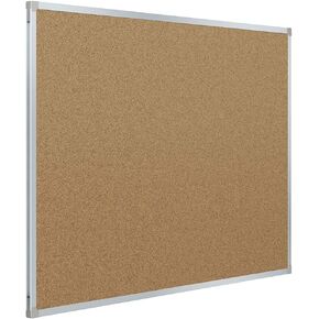 Mead Corkboard, Framed Bulletin Board, 3' x 2', Cork Board, Oak Finish Frame (85366)