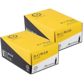 26/1.95-2.35-Inch, 48mm Schrader Valve Tube for Sunlite, Mountain Bike, Cruiser, MTB, MTN Bicycles
