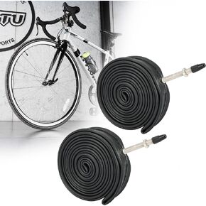 RUTU 700 x 23-25C,28-32C,35-43C,38-45C Tires Road Bike, Bike Inner Tube with 60mm Presta Valve Premium Heavy Butyl Inner Tube - 2 Pack