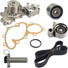 TKT025 Engine Timing Belt Kit with Water Pump Fit for 1996-2002 Toyota 4Runner,1995-1998 T100, 1995-2004 Tacoma, 2000-2004 Tundra 3.4L; TBK1004 2030-556229