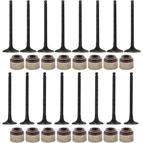labwork 8 Intake+8 Air-out Engine Valves Replacement for 2004-2012 Mitsubishi Lancer 2.4L SOHC 16v 4G69 MR994497 MR994498