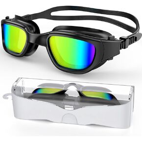 Swimming Goggles, Anti-Fog Swim Goggles, Polarized UV Protection Adult Goggles, Pool Goggles for Men Women