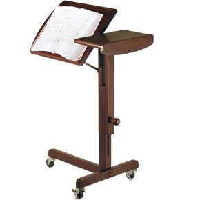 Winsome Wood Top Adjustable Height Laptop Cart, Antique Walnut (94423)