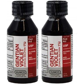 Humco Gentian Violet Topical Solution 1% USP 2 oz (Pack of 2)