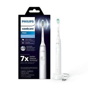 Philips Sonicare 4100 Power Toothbrush, Rechargeable Electric Toothbrush with Pressure Sensor, Black