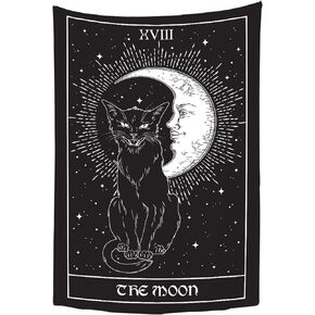 YongColer Gothic Tarot Cat Sun Moon Tapestry Wall Hanging Decor for Bedroom Dorm (40x60 inches)