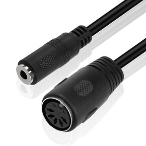 MEIRIYFA 5 Pin Din MIDI to 3.5mm TRS Audio Cable, 3.5mm(1/8in) TRS Stereo Male to 5-Pin Din Male Professional Audio Cord Adapter for Amplifiers, HI-FI Sound Systems