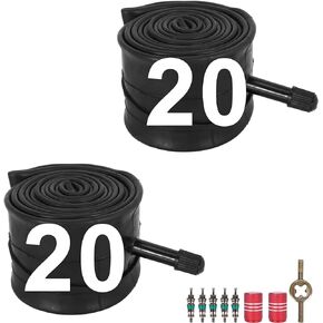 20x2.125/2.40 Inner Tube with 32mm Schrader Valve,Heavy Duty Bicycle Tube for Cruiser Road and Mountain Bike，20x2.125/2.20/2.25/2.30/2.35/2.40 Bike Tube 2 Pcs