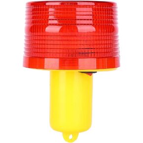 Led Solar Strobe Warning Light, Vehicle Signal Beacon Lamp Emergency Safety Flashing Waterproof Construction Road Barricade Sign for Cars Trucks Snow Plows Marina Dock Barge Boat Driveway Factory