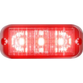 Abrams SAE Class-1 Edge 3 Series [Amber] 9W - 3 LED Tow Truck Snow Plow Construction Vehicle LED Grille Light Head Surface Mount Strobe Warning Light