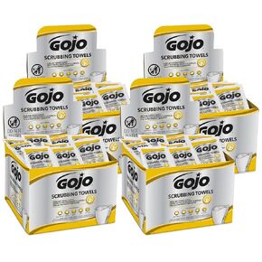 GOJO Scrubbing Towels, Citrus Scent, 80 Count Individually Wrapped Extra-Large Textured Wet Towels in a Counter Display Box (Case Includes 4 Display Boxes) – 6380-04 in Saudi Arabia