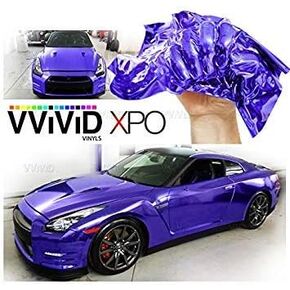 VViViD SuperCast Purple Conform Chrome Metallic Finish Stretch Vinyl Wrap Film Decal Sheet Roll (1/2ft x 5ft)