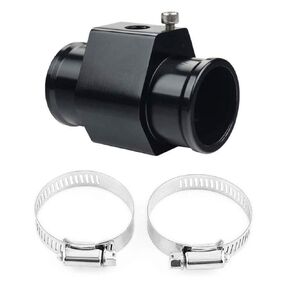 Universal Water Temp Joint Pipe Water Temp Temperature Joint Pipe Sensor Gauge Radiator Hose Adapter, (Black, 38mm)