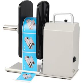 Automatic Label Rewinder Machine, Label Rewinding Machine, 1"/1.5"/3" Core Holder, Max Label Width 4.72", Bidirectional Rewinding, Synchronized with Printer, Speed Adjustable, AC 100V-240V
