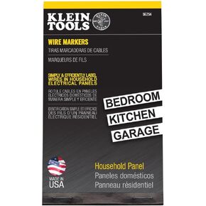 Klein Tools 56254 Wire Marker Book, Household Electrical Panel
