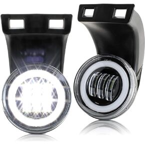LED Fog Lights with DRL for Dodge Ram, Clear Lens Fog Lamps with Daytime Running Lights for 1994 1995 1996 1997 1998 1999 2000 2001 2002 Dodge Ram 1500 2500 3500 Accessories